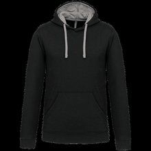 Sudadera clásica con capucha y bolsillo Black / Fine Grey XS