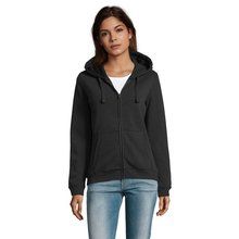 Sudadera con Cremallera y Capucha Mujer 280gr Negro L