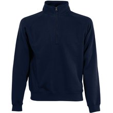 Sudadera con cremallera de cuello alto Azul 3XL