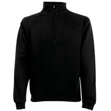 Sudadera con cremallera de cuello alto Negro 4XL