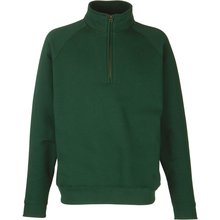 Sudadera con cremallera de cuello alto Verde M