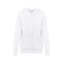 Sudadera Cremallera Mujer con Capucha Blanco L