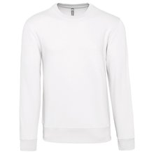 Sudadera cuello redondo algodón Blanco XL