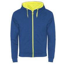 Sudadera con detalles en color flúor ROYAL/AMARILLO FLUOR L