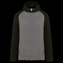 Sudadera infantil bicolor con capucha y bolsillos Grey Heather / Black 6/8 ans