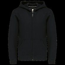 Sudadera infantil con cremallera y capucha Black 6/8 ans