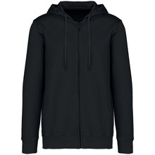 Sudadera organic con cremallera y capucha Negro XL