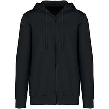 Sudadera organic con cremallera y capucha Washed black XXS