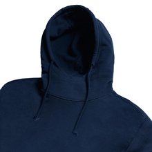 Sudadera orgánica con capucha Azul M