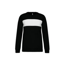 Sudadera poliéster niños bicolor tira contrastada Negro 10/12 ans