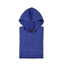 Sudadera técnica niños con capucha 100% poliéster Azul 10-12