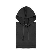 Sudadera técnica niños con capucha 100% poliéster Negro 10-12