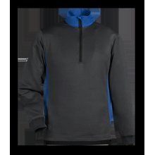 Sudadera unisex Cuello alto con Cremallera Anthracite / Blue S