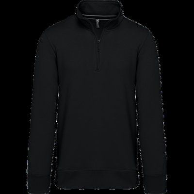 Sudadera 1/4 Cremallera Algodón Black XXL