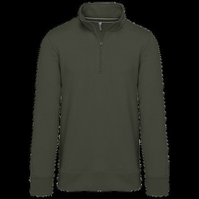 Sudadera 1/4 Cremallera Algodón Dark Khaki 3XL