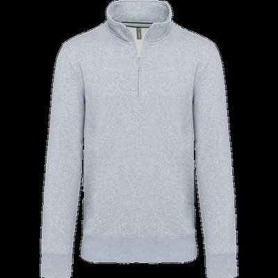 Sudadera 1/4 Cremallera Algodón Oxford Grey 4XL