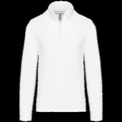 Sudadera 1/4 Cremallera Algodón White S