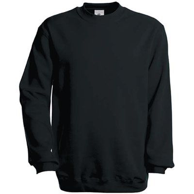 Sudadera algodón cuello redondo Black S