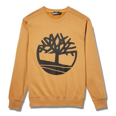 Sudadera de algodón con logotipo en pecho Wheat Boot / Black M