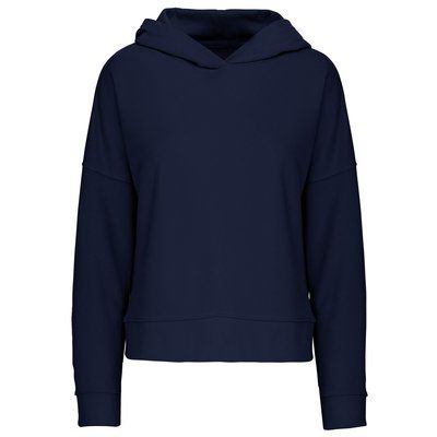 Sudadera algodón orgánico capucha mujer Azul L/XL