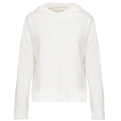 Sudadera algodón orgánico capucha mujer Blanco S/M