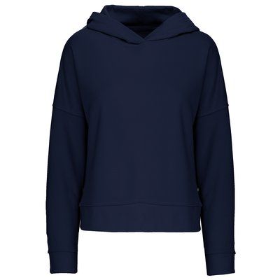 Sudadera algodón orgánico capucha mujer Navy S/M