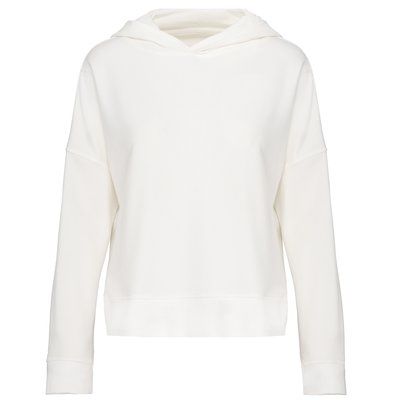 Sudadera algodón orgánico capucha mujer Off White S/M