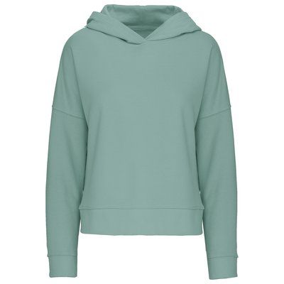 Sudadera algodón orgánico capucha mujer Sage L/XL