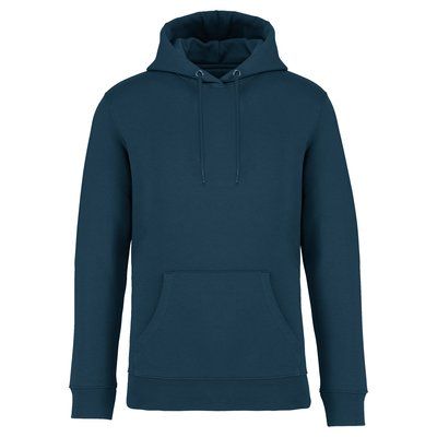 Sudadera algodón orgánico con capucha Peacock Blue XXL