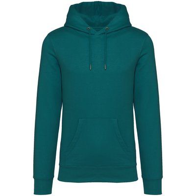 Sudadera algodón orgánico con capucha Peacock Green L