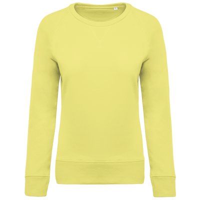 Sudadera algodón orgánico cuello redondo Lemon Yellow XXL