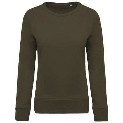 Sudadera algodón orgánico cuello redondo Mossy Green XXL