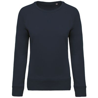 Sudadera algodón orgánico cuello redondo Navy M