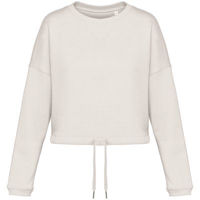 Sudadera algodón orgánico oversize Ivory L