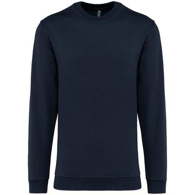 Sudadera algodón poliéster cuello redondo Navy S