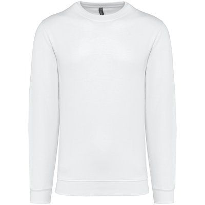 Sudadera algodón poliéster cuello redondo White M