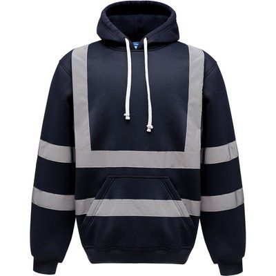 Sudadera alta visibilidad con capucha Navy L