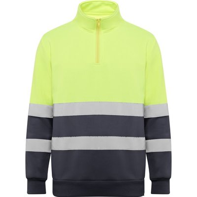 Sudadera Alta Visibilidad Cuello Alto PLOMO/AMARILLO FLUOR L