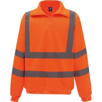 Sudadera alta visibilidad Forro de jersey Hi Vis Orange S