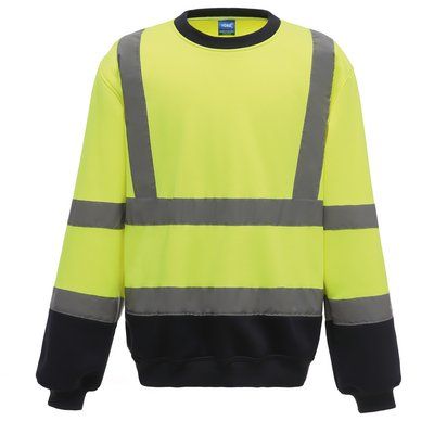 Sudadera alta visibilidad Hi Vis Yellow / Navy M