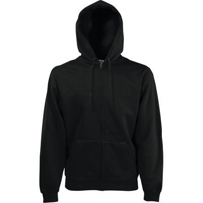 Sudadera básica con cremallera y capucha Black 4XL