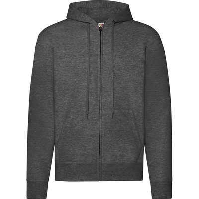 Sudadera básica con cremallera y capucha Gris XL