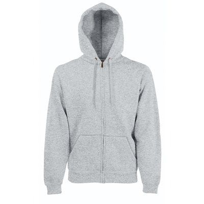 Sudadera básica con cremallera y capucha Heather Grey XXL