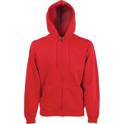 Sudadera básica con cremallera y capucha Red S