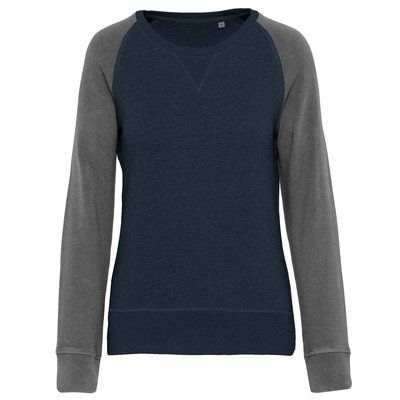 Sudadera bi-color algodón orgánico French Navy Heather / Grey Heather XS