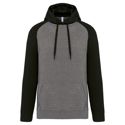 Sudadera bicolor con capucha Gris XXL