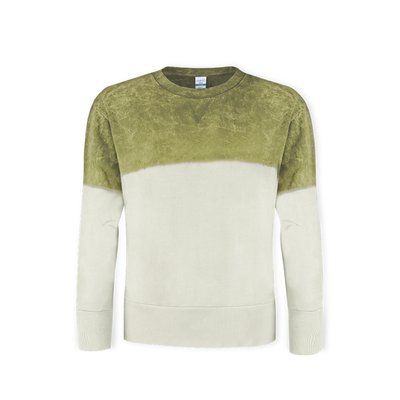 Sudadera Bicolor Unisex Verde Oscuro S