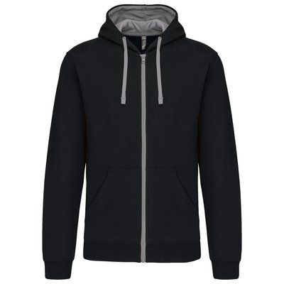 Sudadera Bolsillo con acceso para auriculares Black / Fine Grey XS