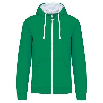 Sudadera Bolsillo con acceso para auriculares Light Kelly Green / White S