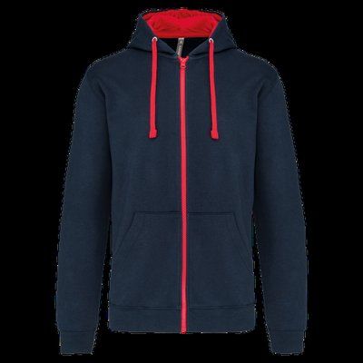 Sudadera Bolsillo con acceso para auriculares Navy / Red M